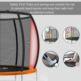 Outdoor Trampoline 6FT/8FT/10FT/12FT - Rebounder Trampoline for Toddlers, Kids & Adults with Safety Enclosure Net, Anti-tear, UV-Proof Pad, Exercise & Fitness