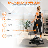 Twist Stepper Machine – Compact Mini Stepper for Home Cardio with LCD Display & Bands