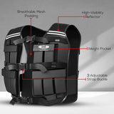 FK Sports 10KG Weighted Vest With Vibration Plate Exercise Machine – Home Gym Fitness Workout Combo