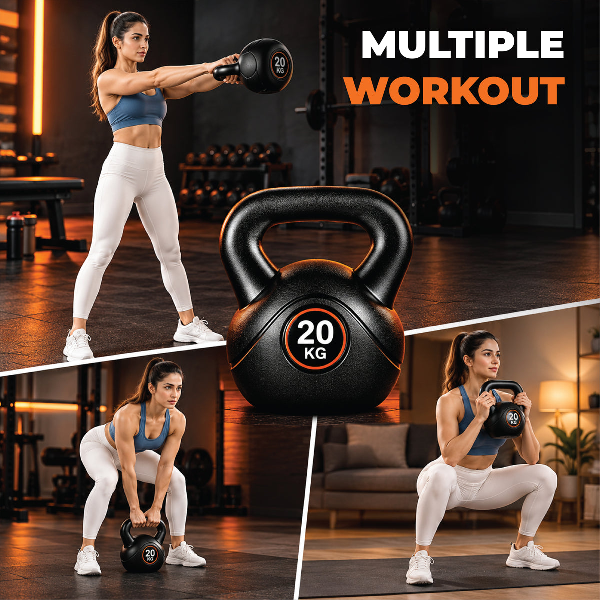 Vinyl Coated Kettlebells – Heavy Weight Kettlebell Set for Home Gym Workouts (2kg to 24kg) – Strength Training for Men & Women