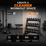 Heavy-Duty 3 Tier Dumbbell Rack Storage Stand | FK Sports