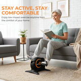 Black Mini Exercise Bike Pedal Exerciser with LCD Display – Compact Home Fitness Trainer