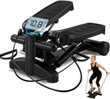 Compact Mini Stepper Exercise Machine – Home Cardio Workout with LCD Display & Resistance Bands