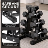 FK Sports 3 Tier Hex Dumbbell Tree Rack – Heavy-Duty Steel Weight Hex Storage Stand