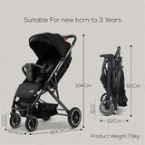 Lightweight Foldable Baby Stroller & Pram | Compact, Durable & Travel-Friendly Pushchair