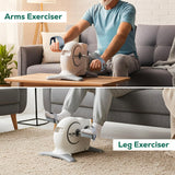 FK Sports Mini Exercise Bike Pedal Exerciser with LCD Display | Under Desk Bike for Arm & Leg Exercise (White)