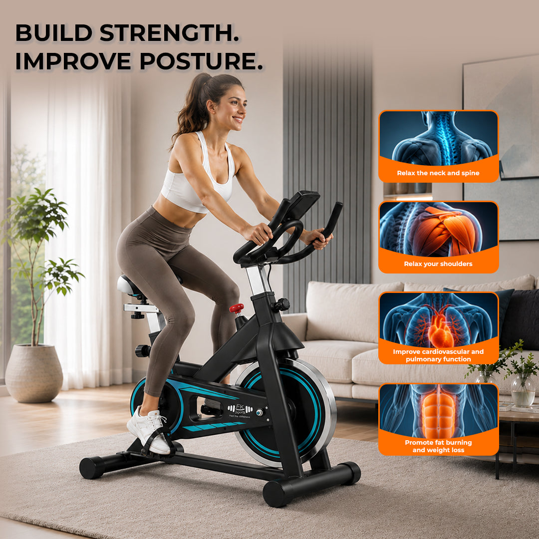 Exercise Bike Cardio Cycle Indoor Training LCD Screen 8KG-10Kg Flywheel Optional Fitness Gym