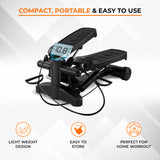 Twist Stepper Machine – Compact Mini Stepper for Home Cardio with LCD Display & Bands