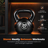 Vinyl Coated Kettlebells – Heavy Weight Kettlebell Set for Home Gym Workouts (2kg to 24kg) – Strength Training for Men & Women