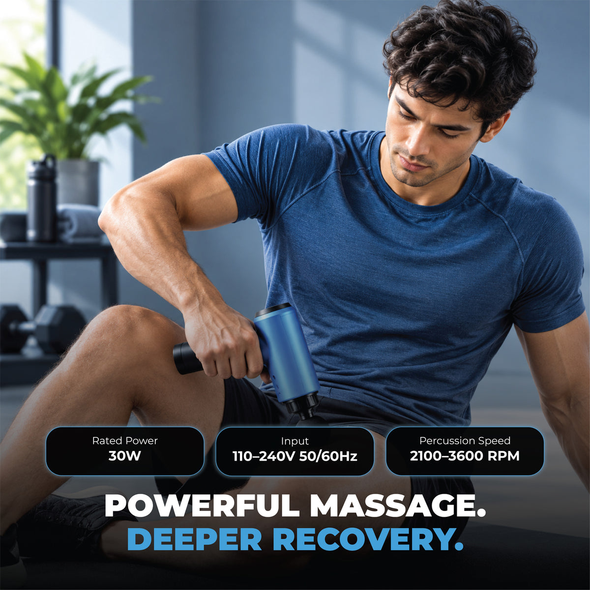Massage Gun – 6 Speed Percussion Deep Tissue Muscle Massager | FK Sports