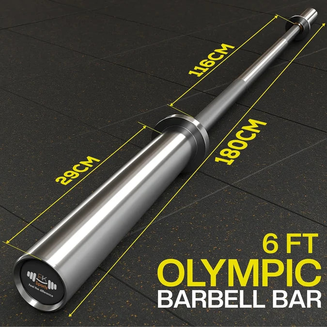Tri-Grip Weight Plate With Barbell Set | Rubber & Powder Coated