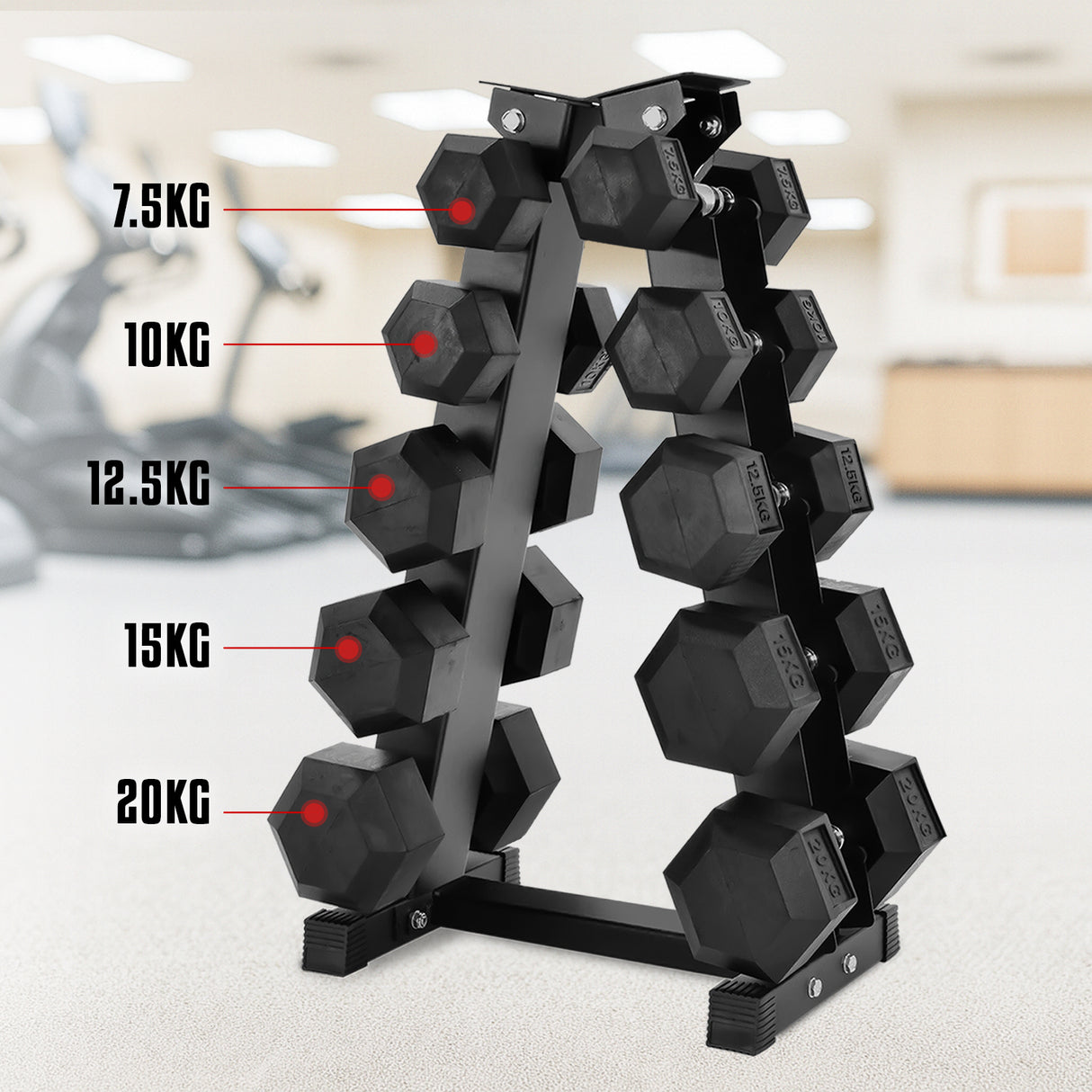5 Tier Hex Dumbbell Tree Rack
