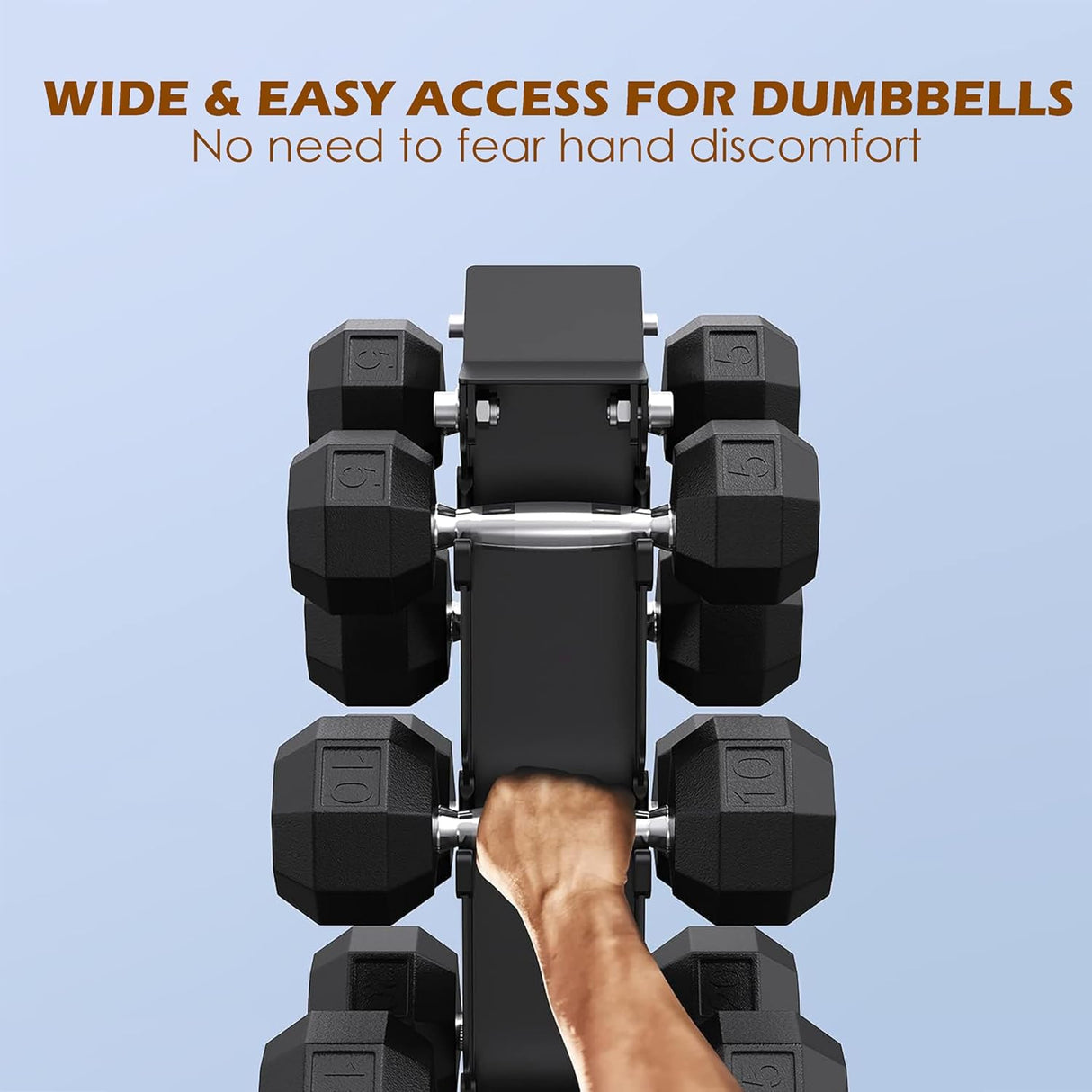 Dumbbell Rack – 6-Tier Heavy-Duty Steel Weight Stand