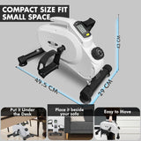 Mini Exercise Bike – Under Desk Pedal Exerciser with 8-Level Magnetic Resistance & LCD Display – Quiet Workout Machine for Arms & Legs at Home