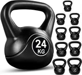 Vinyl Coated Kettlebells – Heavy Weight Kettlebell Set for Home Gym Workouts (2kg to 24kg) – Strength Training for Men & Women