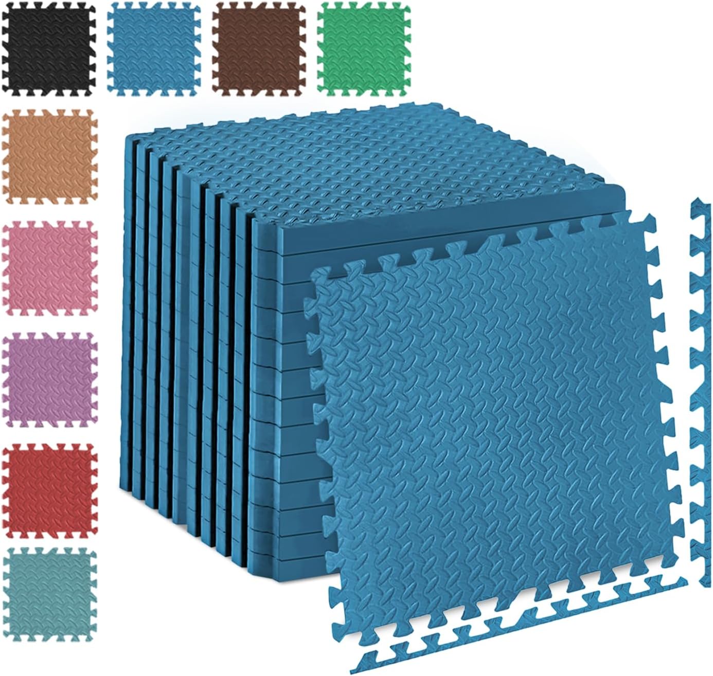 EVA Interlocking Foam Floor Tiles – Soft Kids Play Mat for Gym, Yoga & Home Fitness