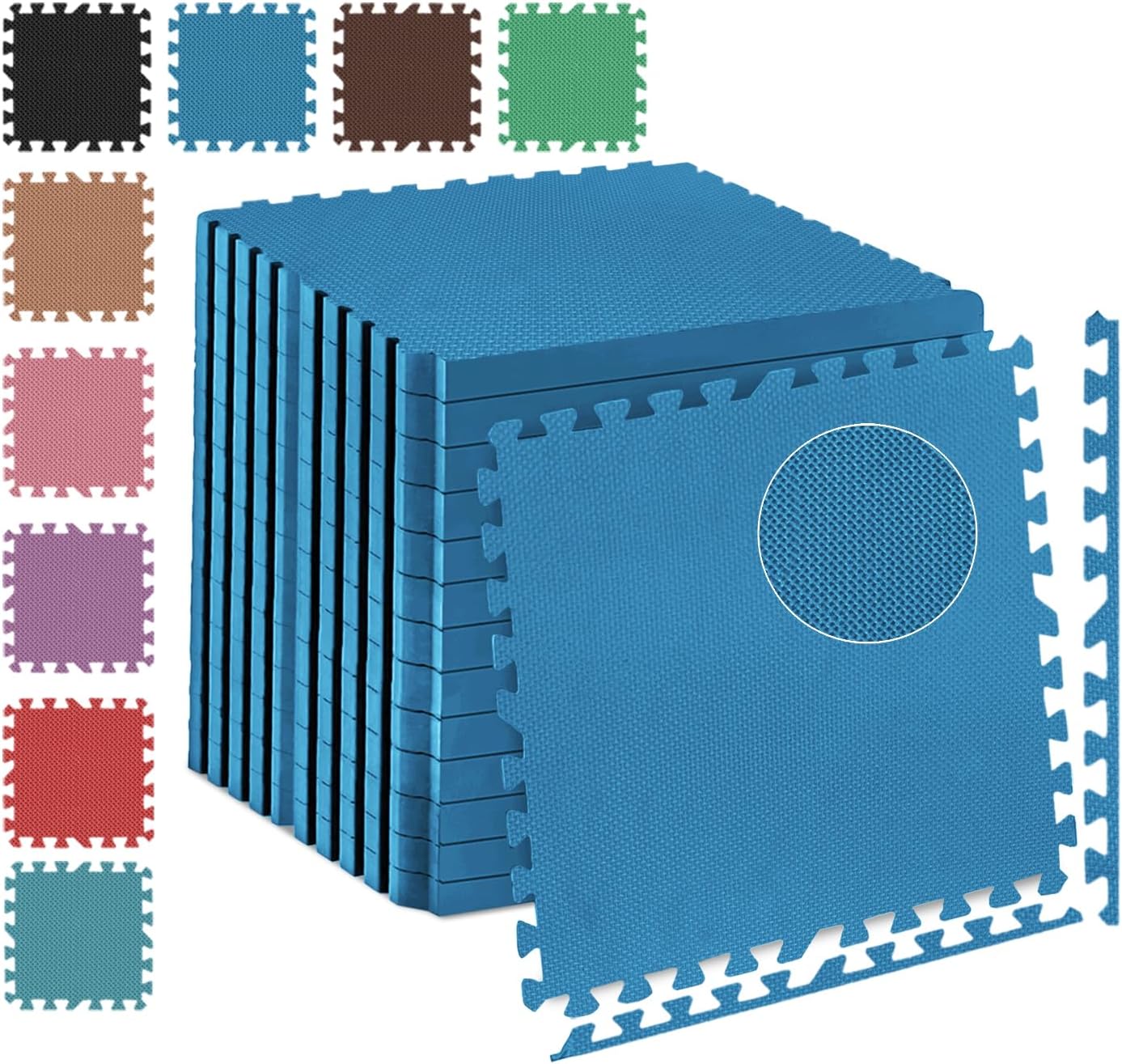 EVA Interlocking Foam Floor Tiles – Soft Kids Play Mat for Gym, Yoga & Home Fitness