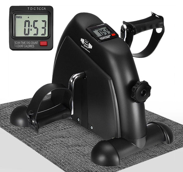Portable Mini Exercise Bike Under Desk Bike Pedal Exerciser with LCD
