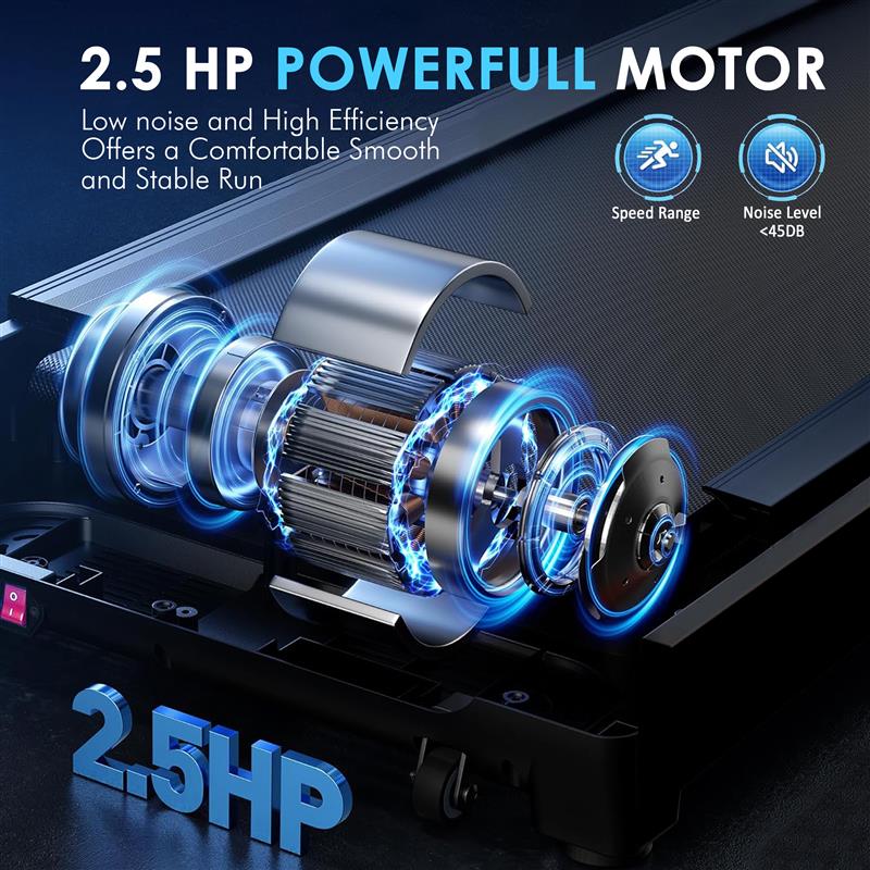 Treadmill Foldable Electric Running Machine with Incline, Massager, and Compact Design for Home Gym