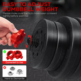 (20/30/40kg) Adjustable Dumbbells & Barbell Set – Home Gym Weights with Connecting Rod for Men & Women