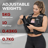 FK Sports Adjustable Weighted Vest (5kg–20kg) – Gym, Running & Strength Training Vest