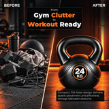 Vinyl Coated Kettlebells – Heavy Weight Kettlebell Set for Home Gym Workouts (2kg to 24kg) – Strength Training for Men & Women