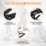 Twist Stepper Machine – Compact Mini Stepper for Home Cardio with LCD Display & Bands