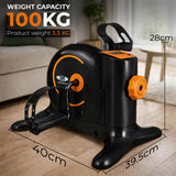 Black Mini Exercise Bike Pedal Exerciser with LCD Display – Compact Home Fitness Trainer