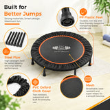 Foldable Mini Trampoline Rebounder 40” & 48” with U Bar Handle | FK Sports UK