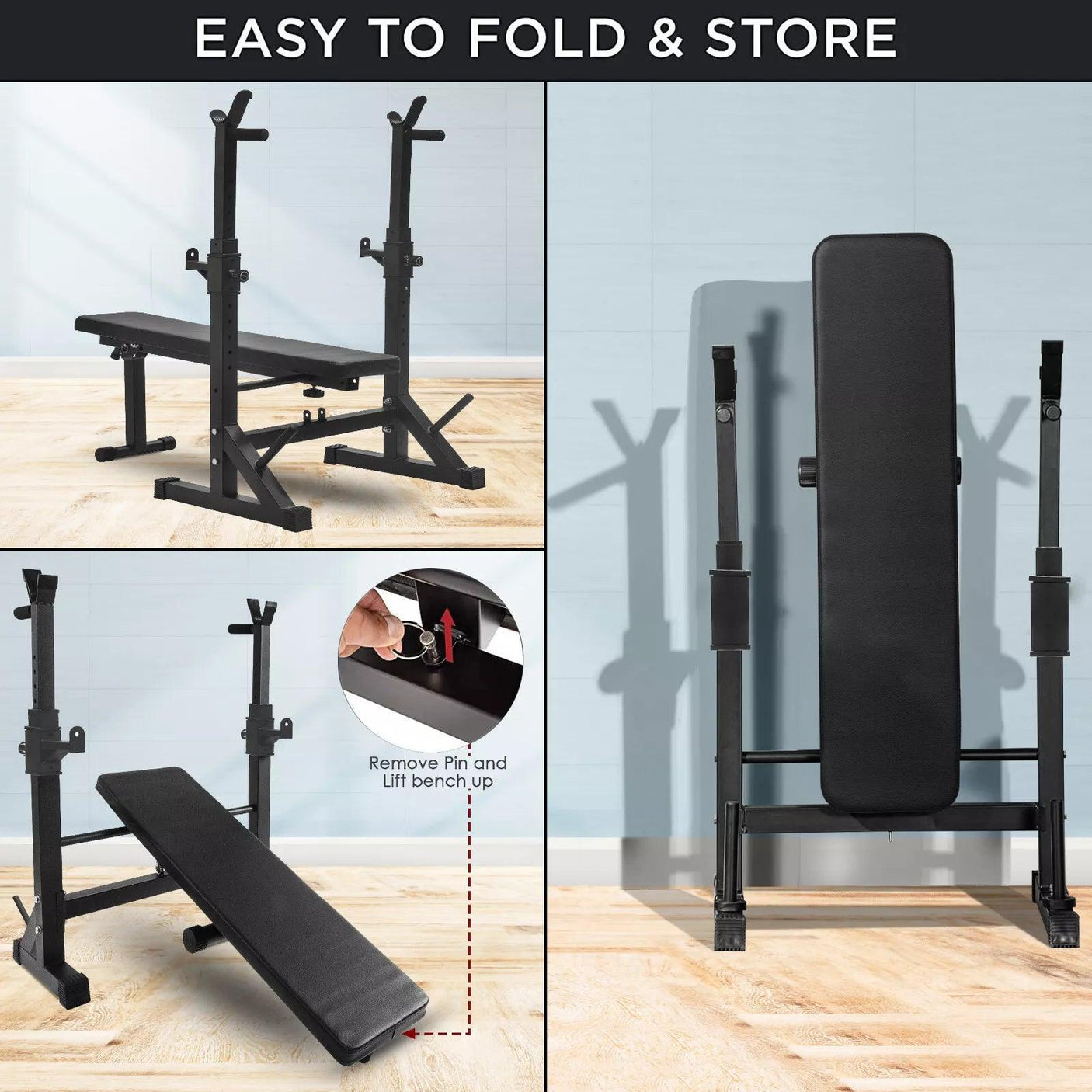 Adjustable Weight Training Bench Press Rack for Home Gym | FK Sports