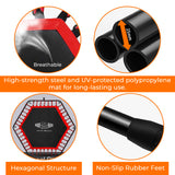 Hexagonal Fitness Trampoline Rebounder with Adjustable Handle – 40/48 Inch | FK Sports