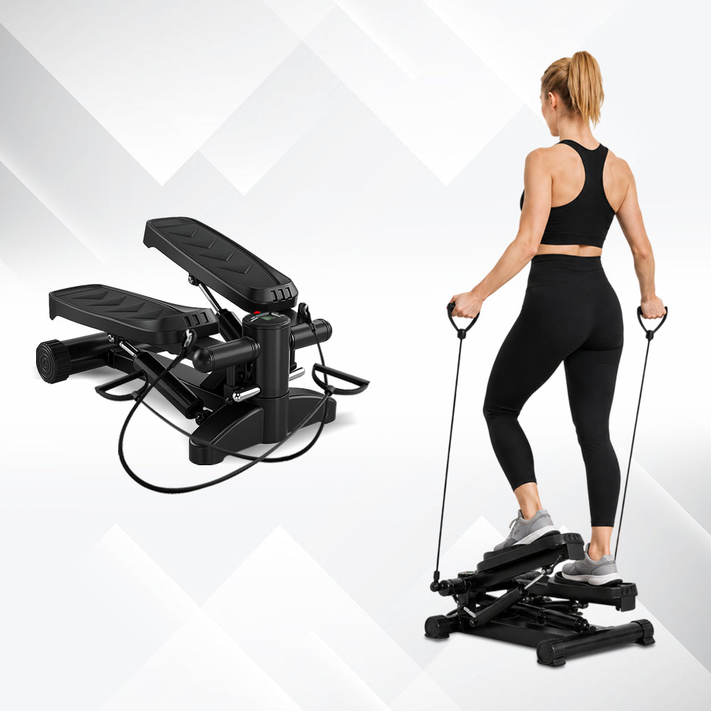 Twist Stepper Machine – Compact Mini Stepper for Home Cardio with LCD Display & Bands