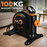 Black Mini Exercise Bike Pedal Exerciser with LCD Display – Compact Home Fitness Trainer