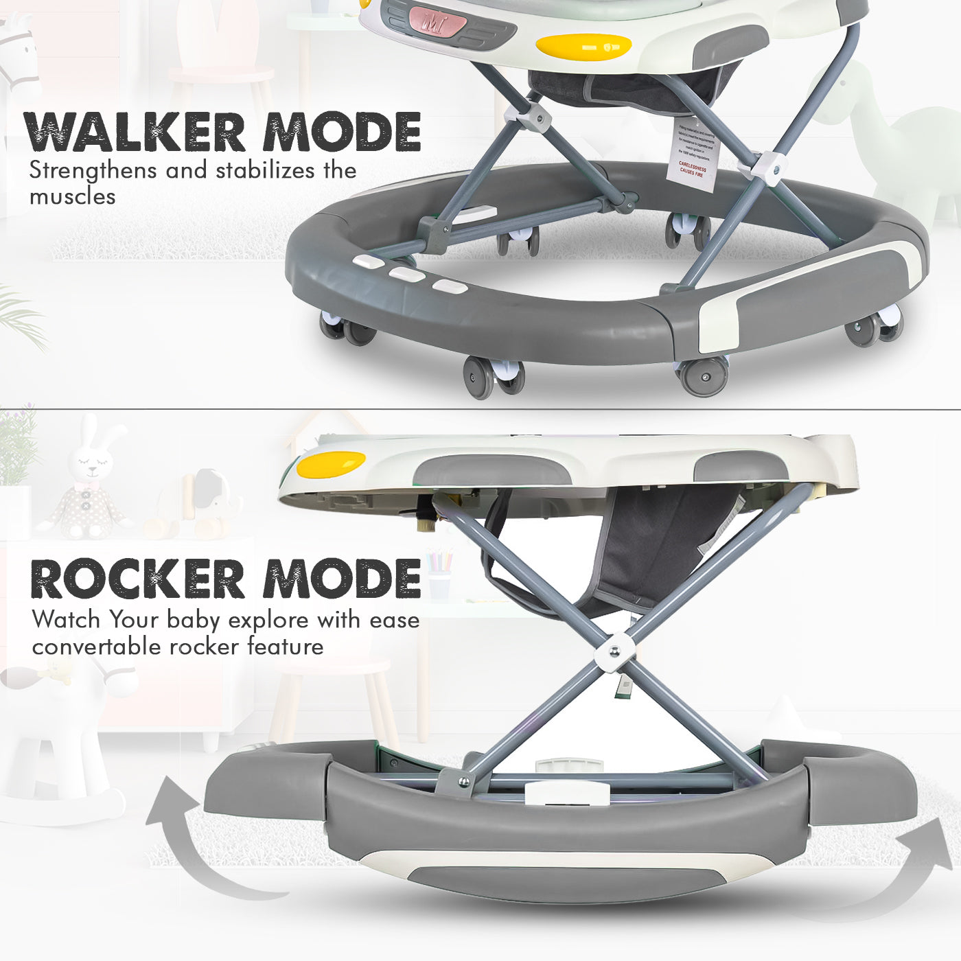 Baby Walker & Rocker First Steps Activity Ride-On UK | FK Sports