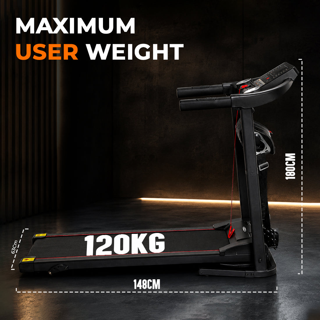 Foldable Electric Treadmill 1–12 km/h with Incline & Massager – Compact Home Gym Running Machine