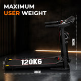 Foldable Electric Treadmill 1–12 km/h with Incline & Massager – Compact Home Gym Running Machine