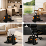 Black Mini Exercise Bike Pedal Exerciser with LCD Display – Compact Home Fitness Trainer