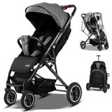 FK Sports Lightweight Foldable Baby Stroller – Compact Travel Pram with UV Canopy & Shock-Absorbing Wheels