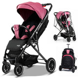 FK Sports Lightweight Foldable Baby Stroller – Compact Travel Pram with UV Canopy & Shock-Absorbing Wheels