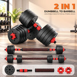 Adjustable Dumbbell & Barbell Set with Adjustable Sit Up Bench