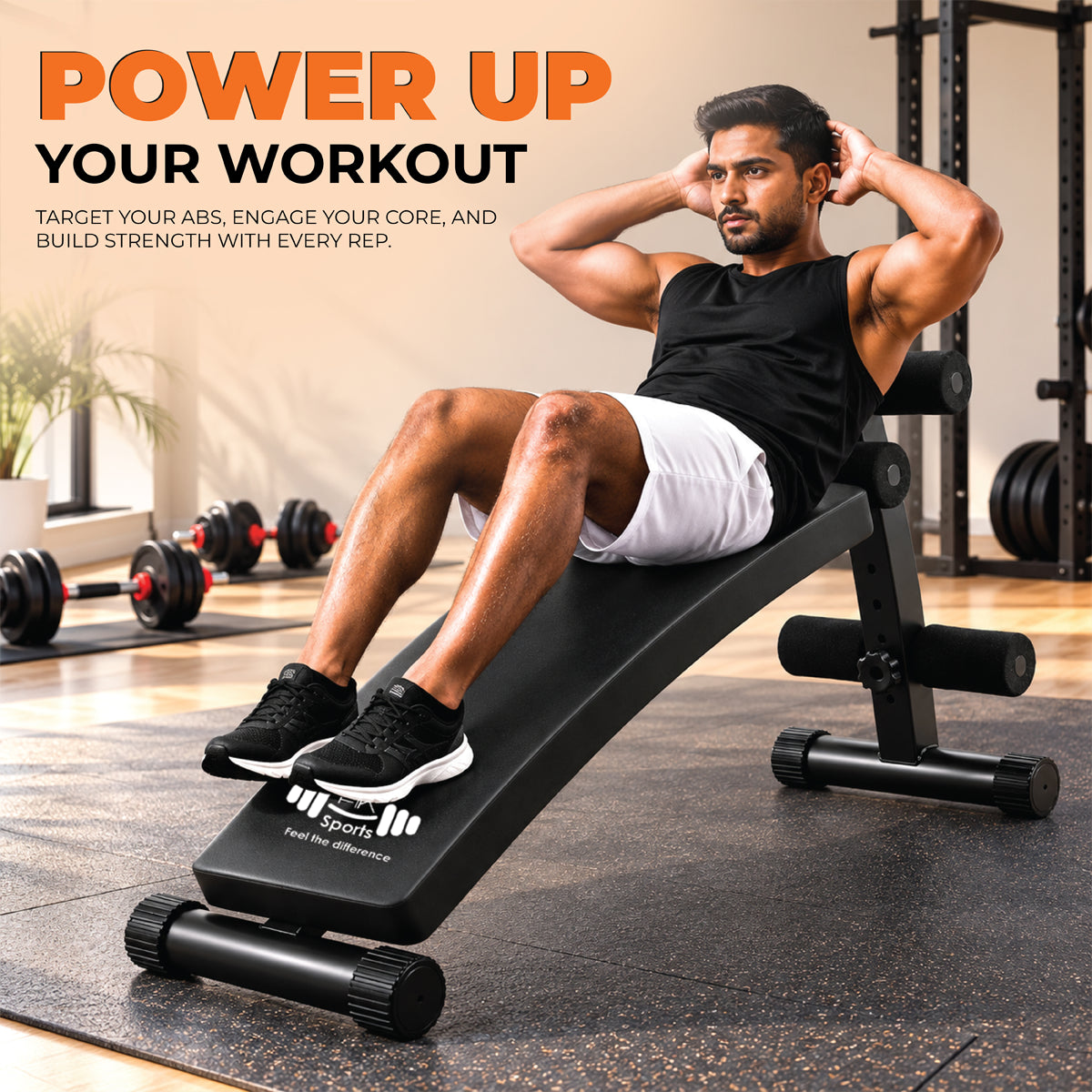 Adjustable Dumbbell & Barbell Set with Adjustable Sit Up Bench