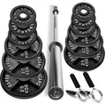150KG Olympic Weight Plates & 7FT Olympic Barbell Set – Home Gym Weight Set | FK Sports UK