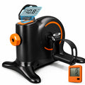 Black Mini Exercise Bike Pedal Exerciser with LCD Display – Compact Home Fitness Trainer