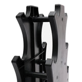 Black durable Plastic dumbbell rack on a white background