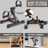 Foldable mini exercise bike compact home fitness equipment