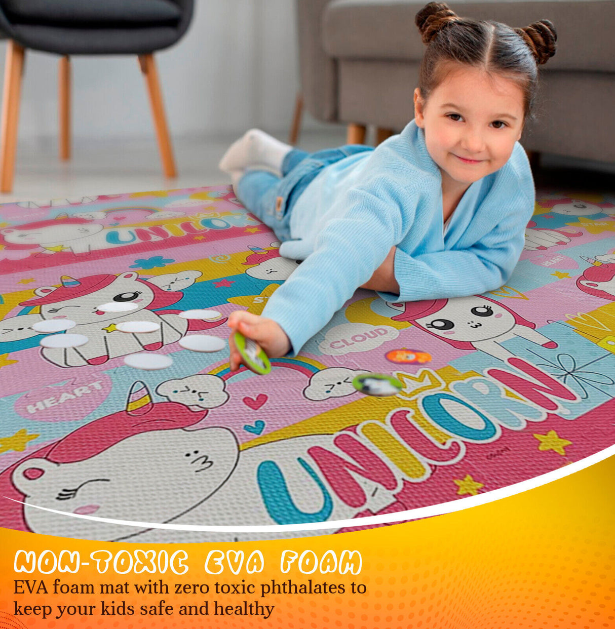 Kids EVA Mat Interlocking Soft Foam Floor Tiles