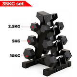 3-Tier Dumbbell Rack – Gym & Home Storage Stand with Dumbbell Sets