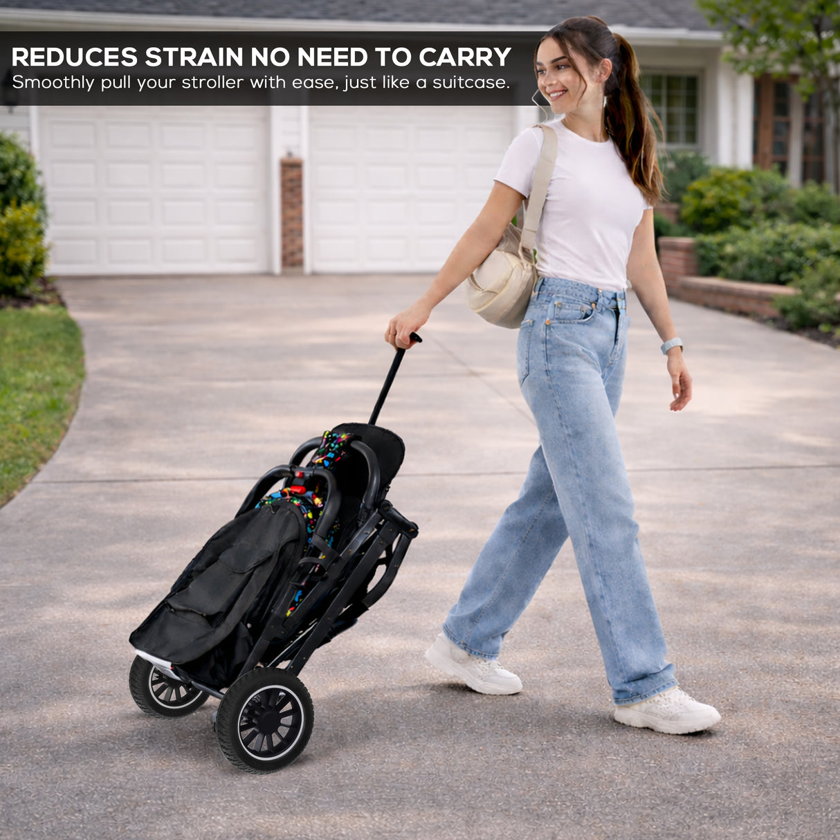 FK Sports Lightweight Foldable Baby Stroller – Compact Travel Pram with UV Canopy & Shock-Absorbing Wheels