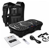 FK Sports 10KG Weighted Vest With Vibration Plate Exercise Machine – Home Gym Fitness Workout Combo