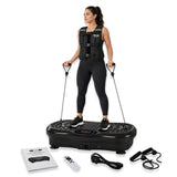 FK Sports 10KG Weighted Vest With Vibration Plate Exercise Machine – Home Gym Fitness Workout Combo